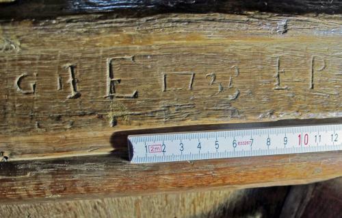 Ipplepen 5. Rood Screen. Probable initials & date 1735.