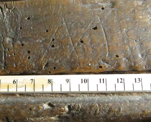 10. M or inverted W. Marian mark. Chancel screen.