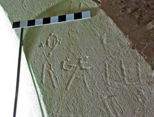 12. Letters and symbols. Porch doorway.