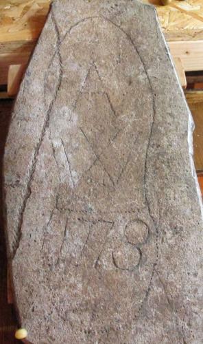 14. Shoe outline on lead, AW 1778.