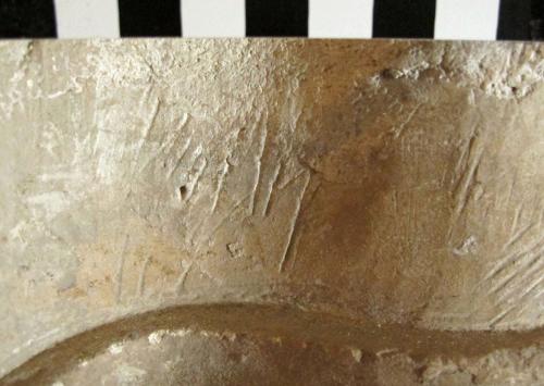 3. Probable letters, & other lines. North aisle pier.