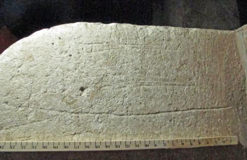 4. Unidentified feature, and lines. North porch bench.