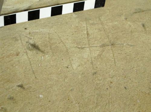 7. Letters M  and ? H. Inside font.