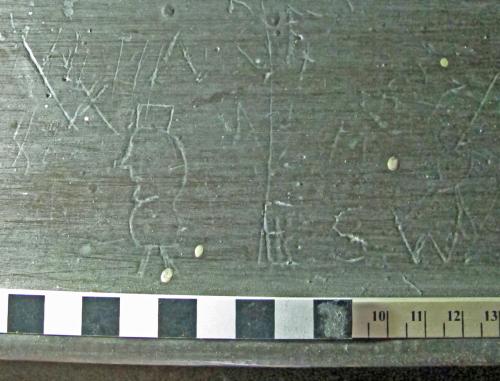 7. Figure walking; Initials & letter W. Organ Gallery.