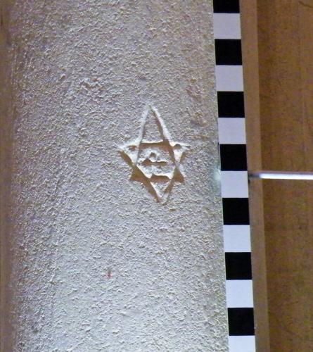 8. Hexagram, with central feature. South aisle pier.