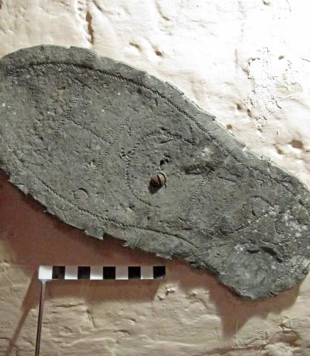 8. Shoe outline on lead, HC 1792  or 1799.