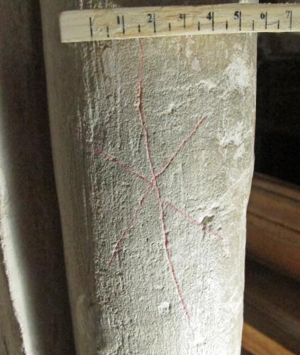 9. Asterisk type motif. North aisle pier.