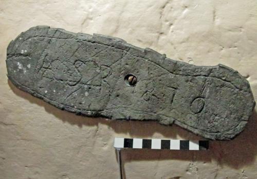 9. Shoe outline on lead, HSR 1870.