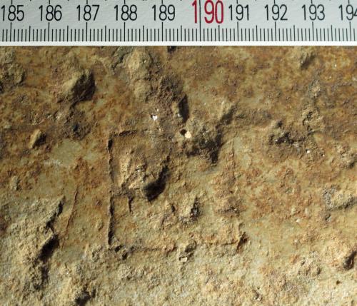 5. Porch bench. Neatly cut square. Purpose unknown. 