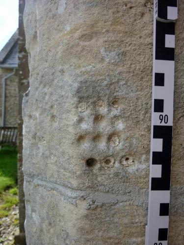 Bondleigh 7. Priests' doorway. Block of 12 holes.