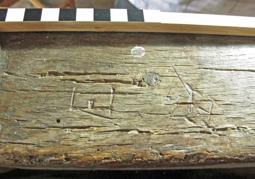 Broadhempston 11. Rood screen. Letter E &  other.