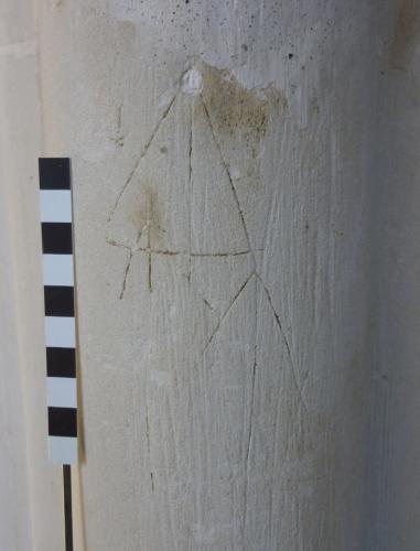 2.  Arrows. North arcade pier.